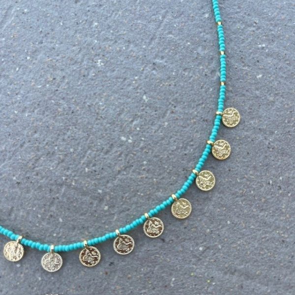 Ketting muntjes - verschillende kleuren - Afbeelding 5