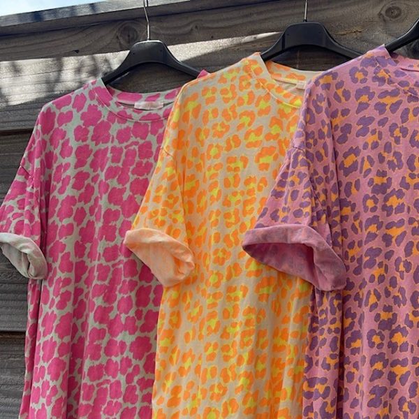 T-shirt panter print - verschillende kleuren