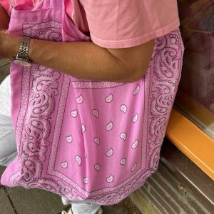 Tas paisley print - roze