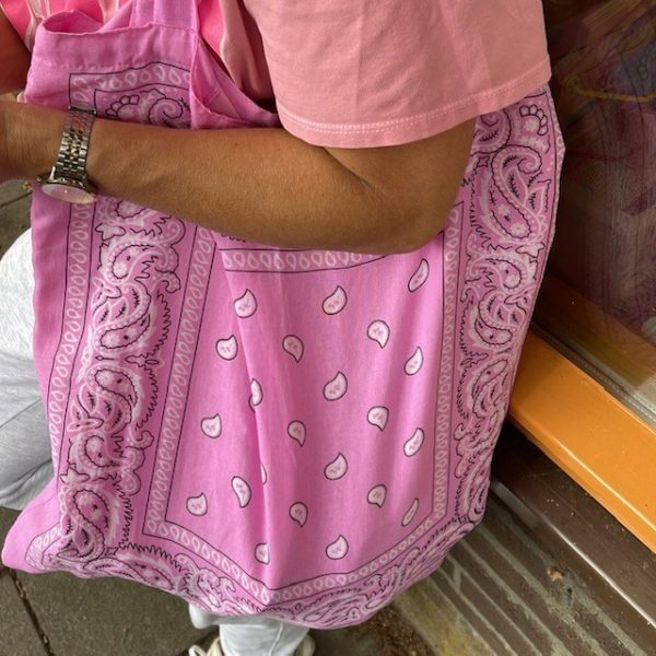 Tas paisley print - roze