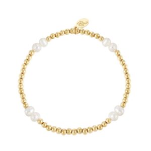 Armband parel - goud