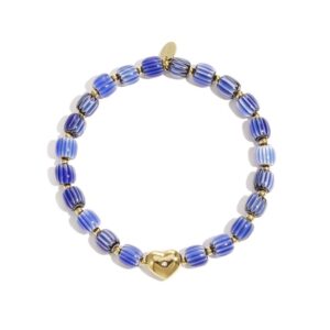 Armband hartje - blauw