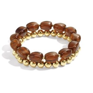 Armbandenset - donkerbruin