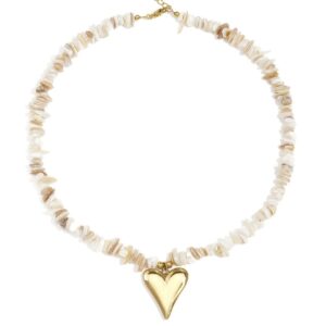 Ketting met hart - beige