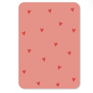 Kaart Hartjes roze rood