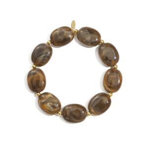Armband ovaal - bruin