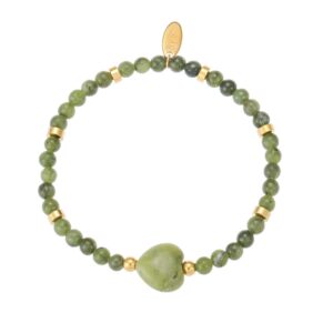 Armband kraaltjes - groen jaspis