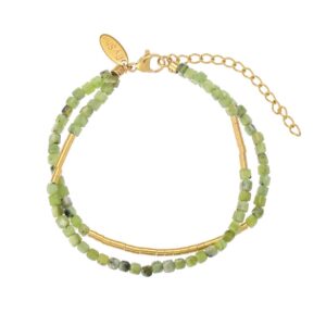 Armband luxe nia - groen jaspis
