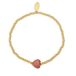 Armband kraaltje aura - goudsteen