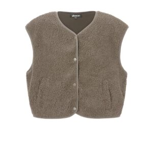 Gilet teddy - lichtbruin l/xl